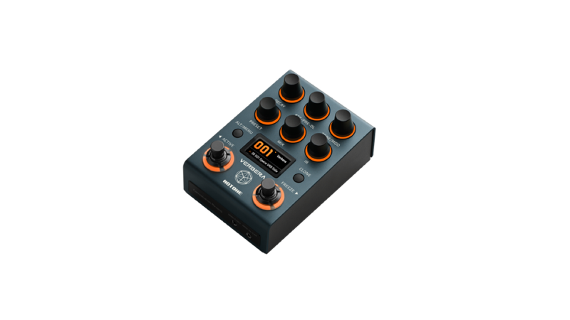 Hotone NC-200 Verbera reverb pedal, three-quarter angle
